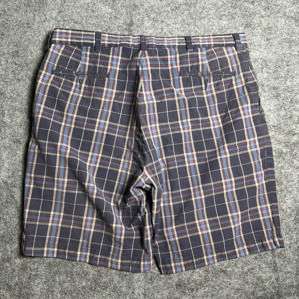 Polo Ralph Lauren Prospect Plaid Shorts Navy Blue Red Vintage 90s Skater Size 36 - Picture 8 of 8